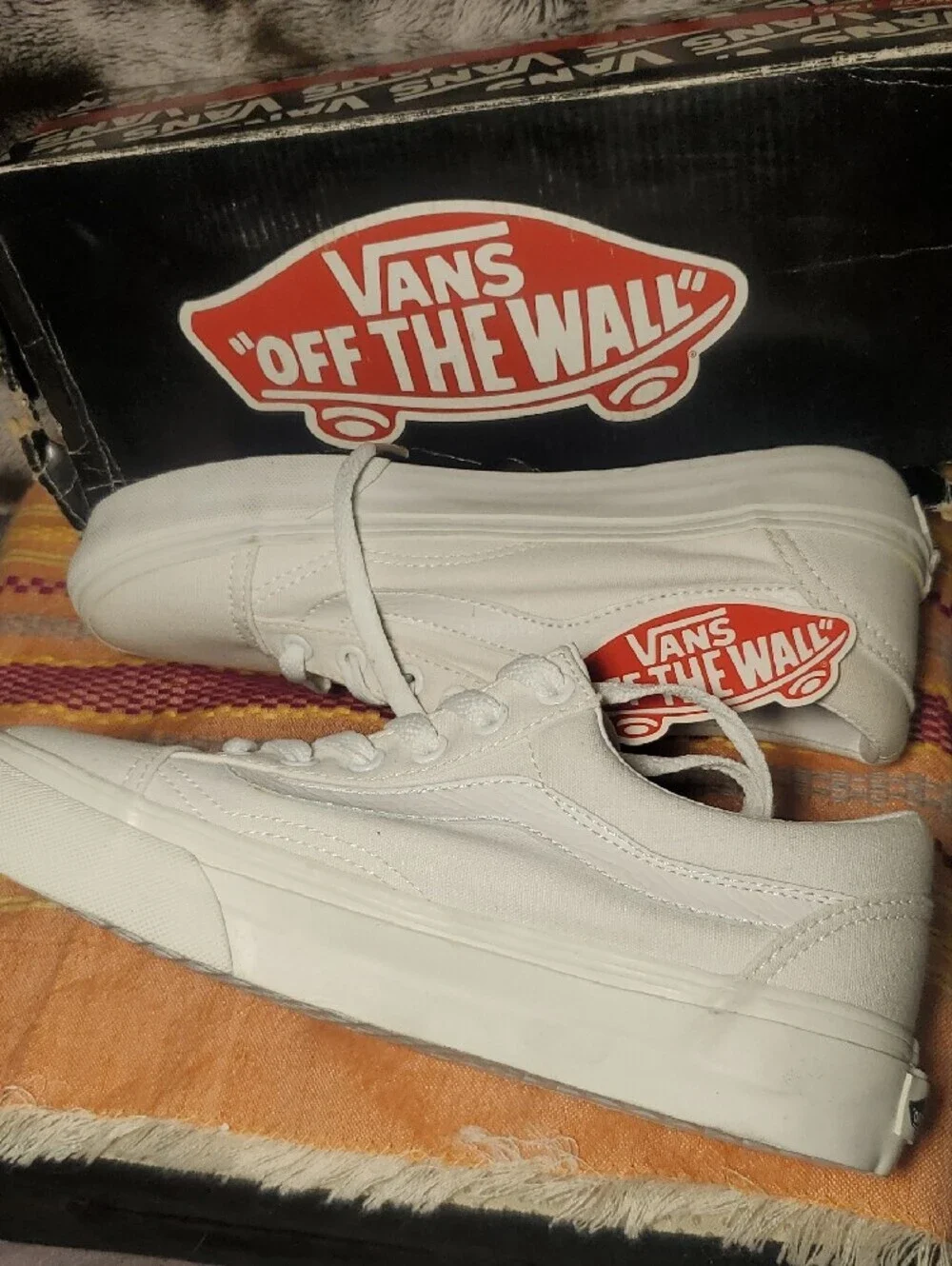 New Vans Men’s Low-Top Sneakers in White Men's 6.5 Women's 7.5